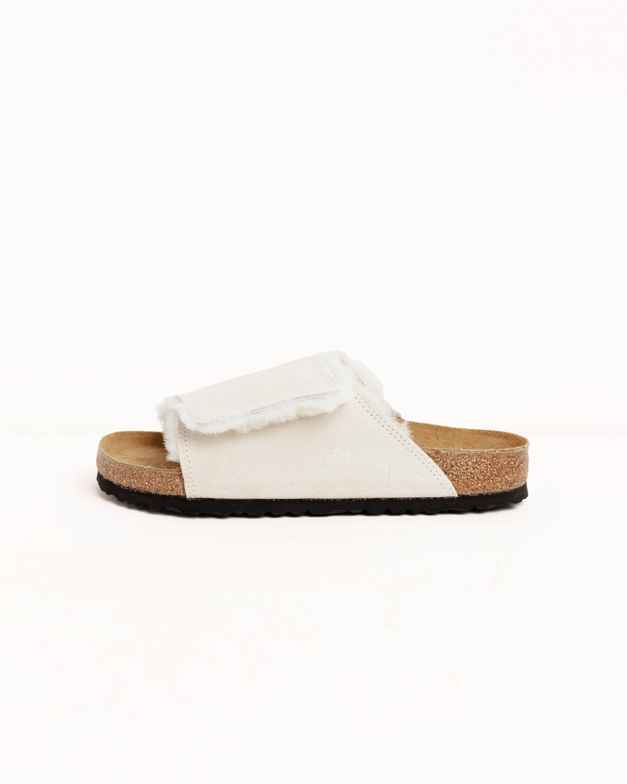 stüssy birkenstock solana shearling slide