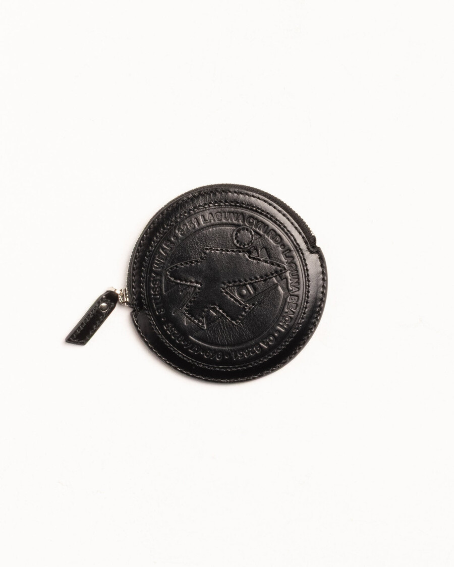 surf dot leather pouch