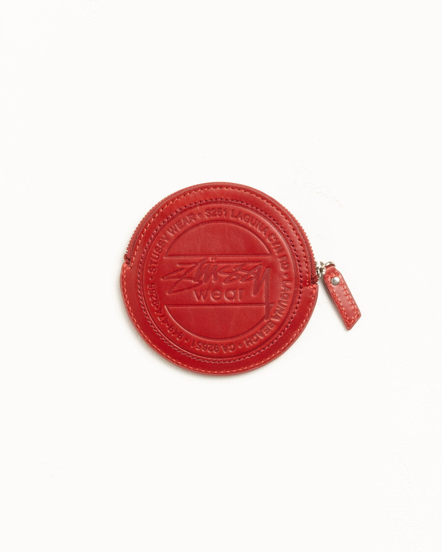 surf dot leather pouch