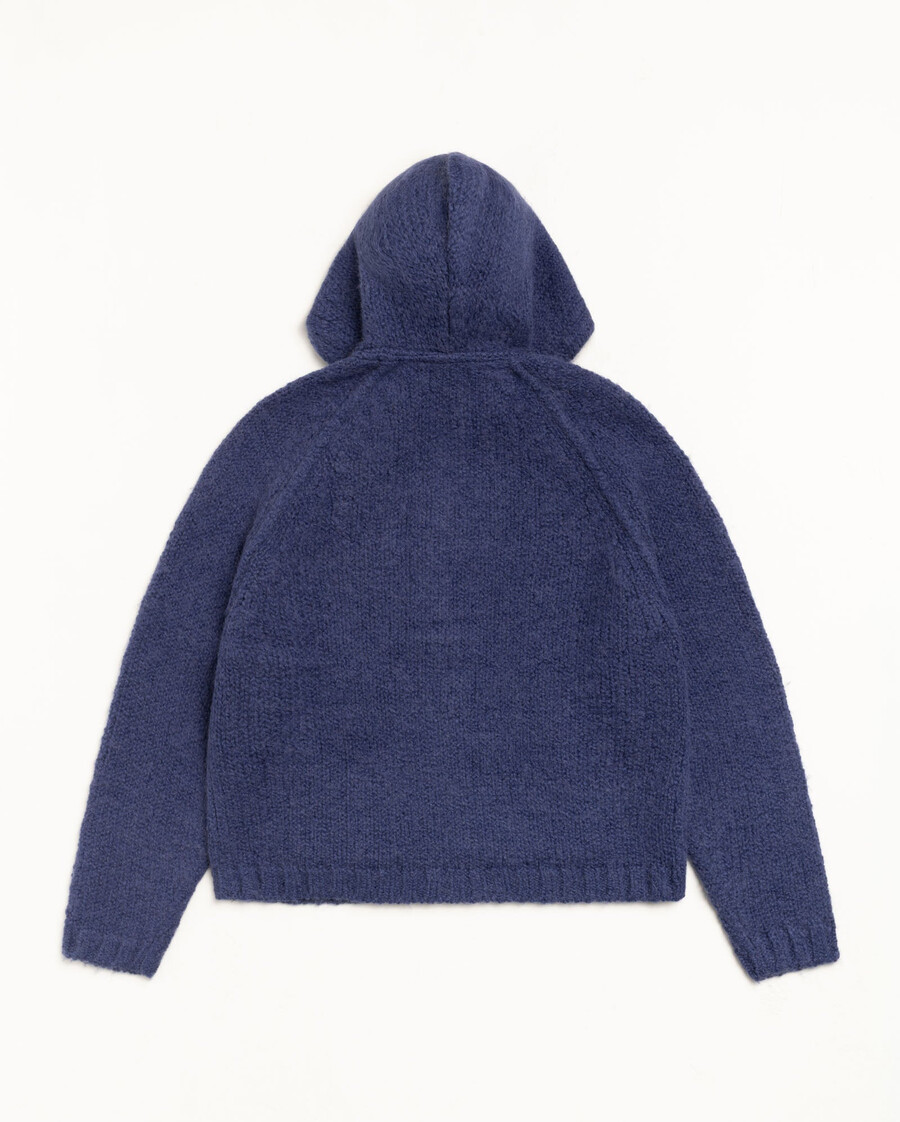 chunky knit zip hoodie
