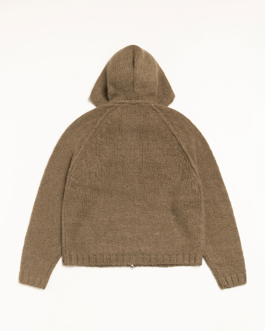 chunky knit zip hoodie