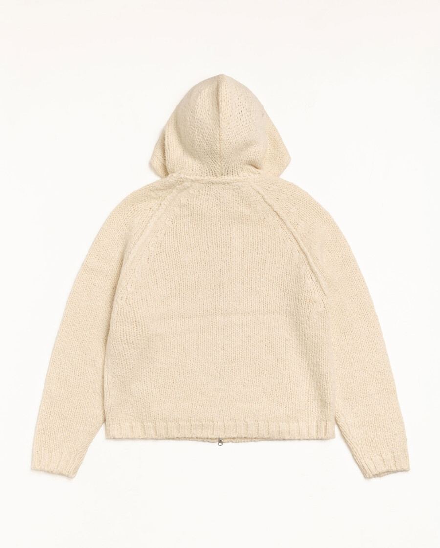 chunky knit zip hoodie