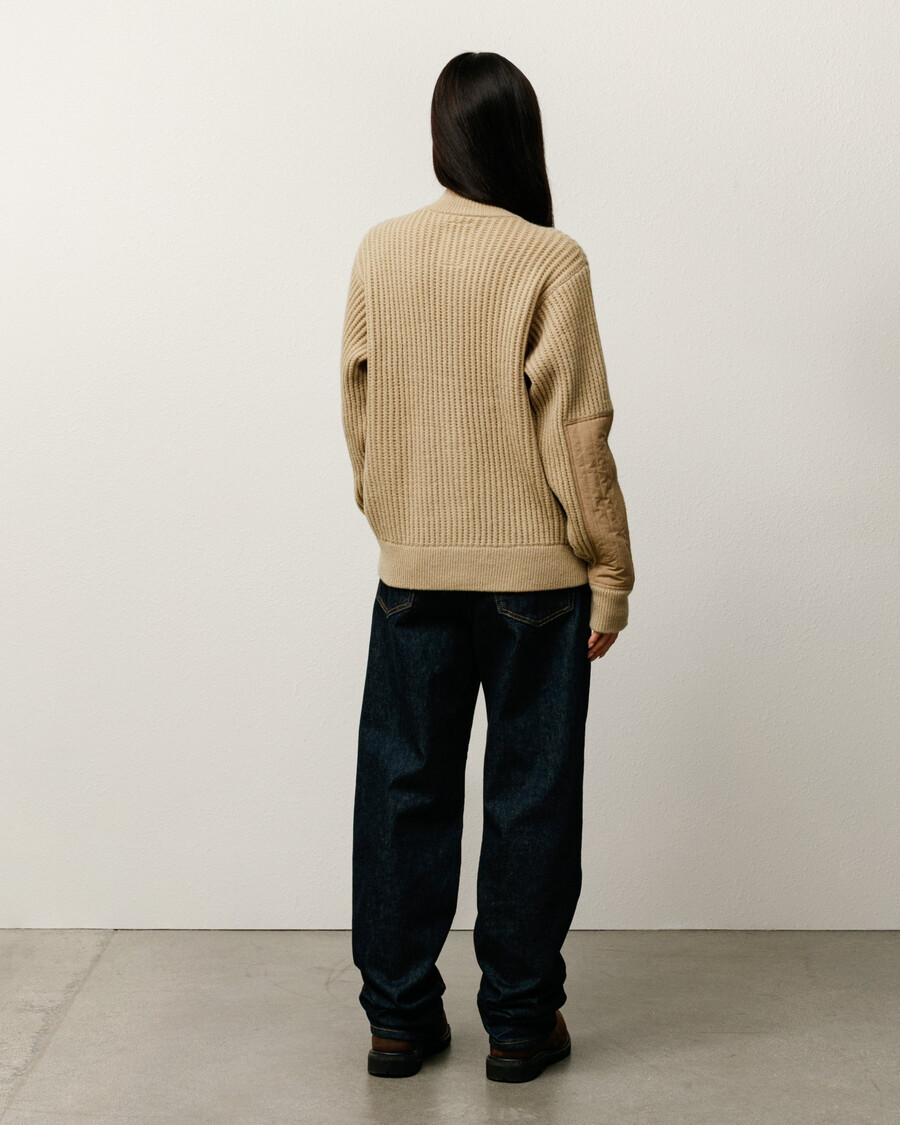 lambs wool zip sweater