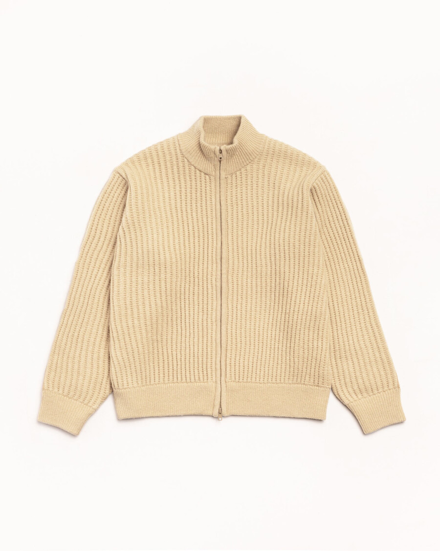 lambs wool zip sweater