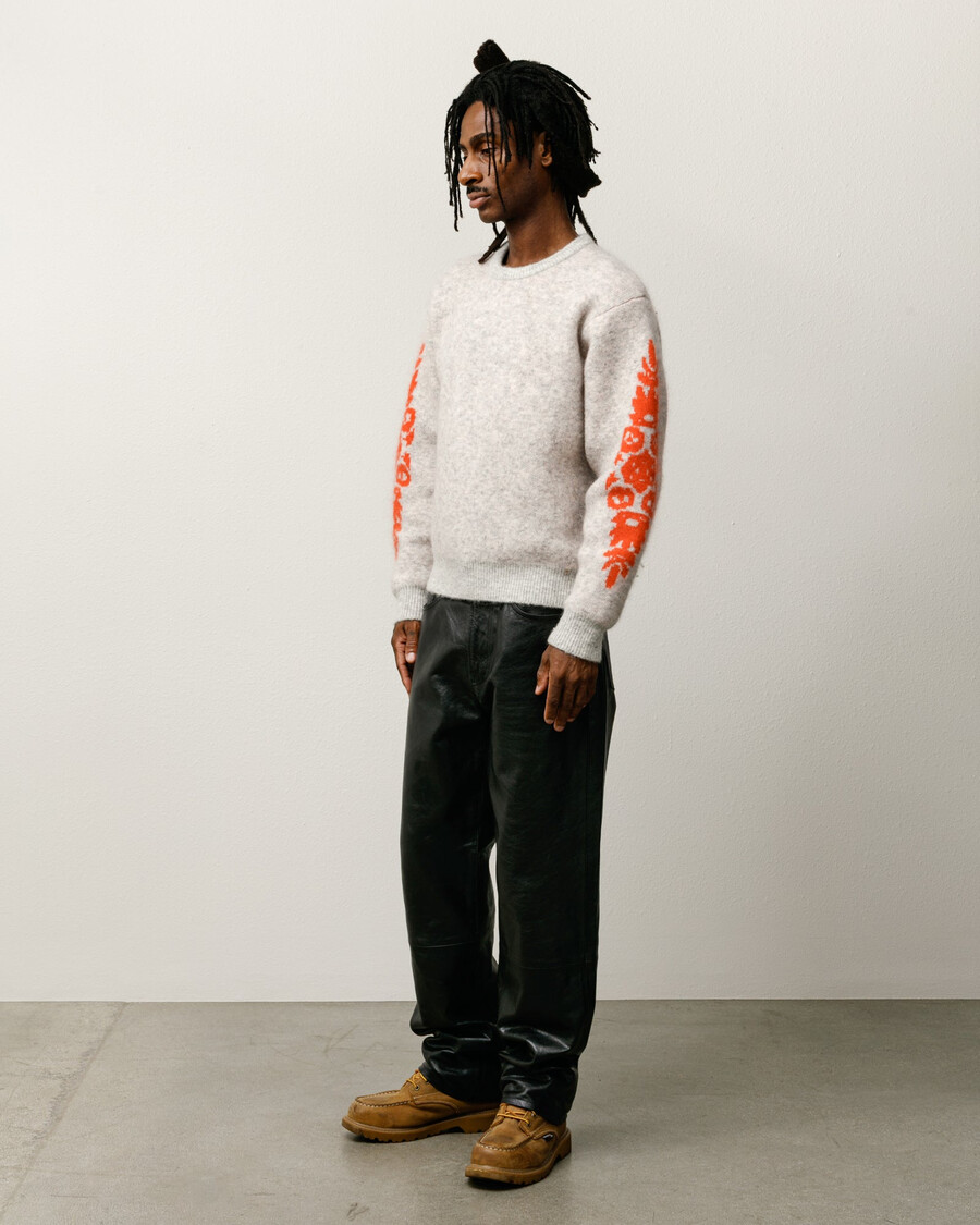 mohair flower sweater
