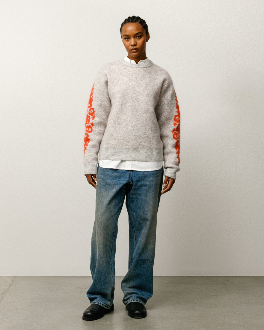 mohair flower sweater