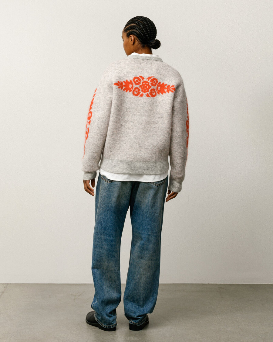 mohair flower sweater