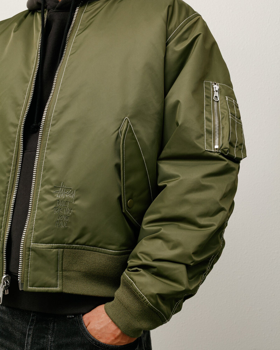 built reversible bomber jacket