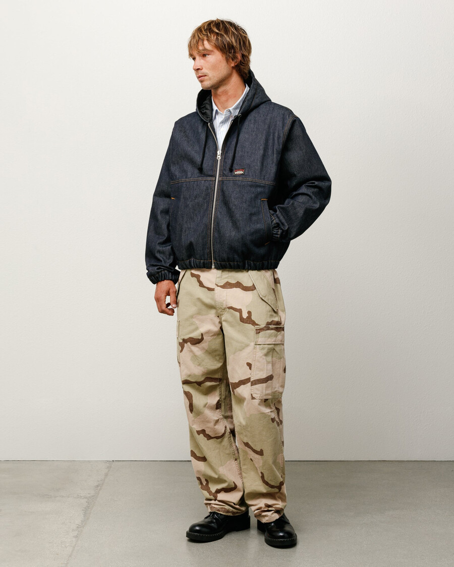 insulated work jacket raw denim