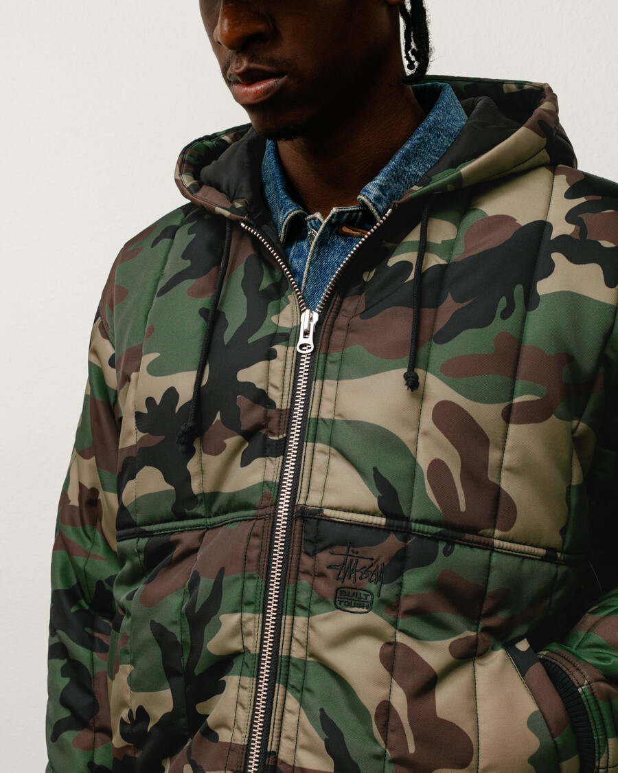 quilted nylon work jacket