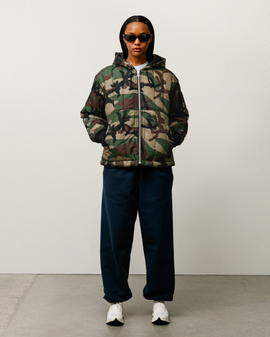quilted nylon work jacket