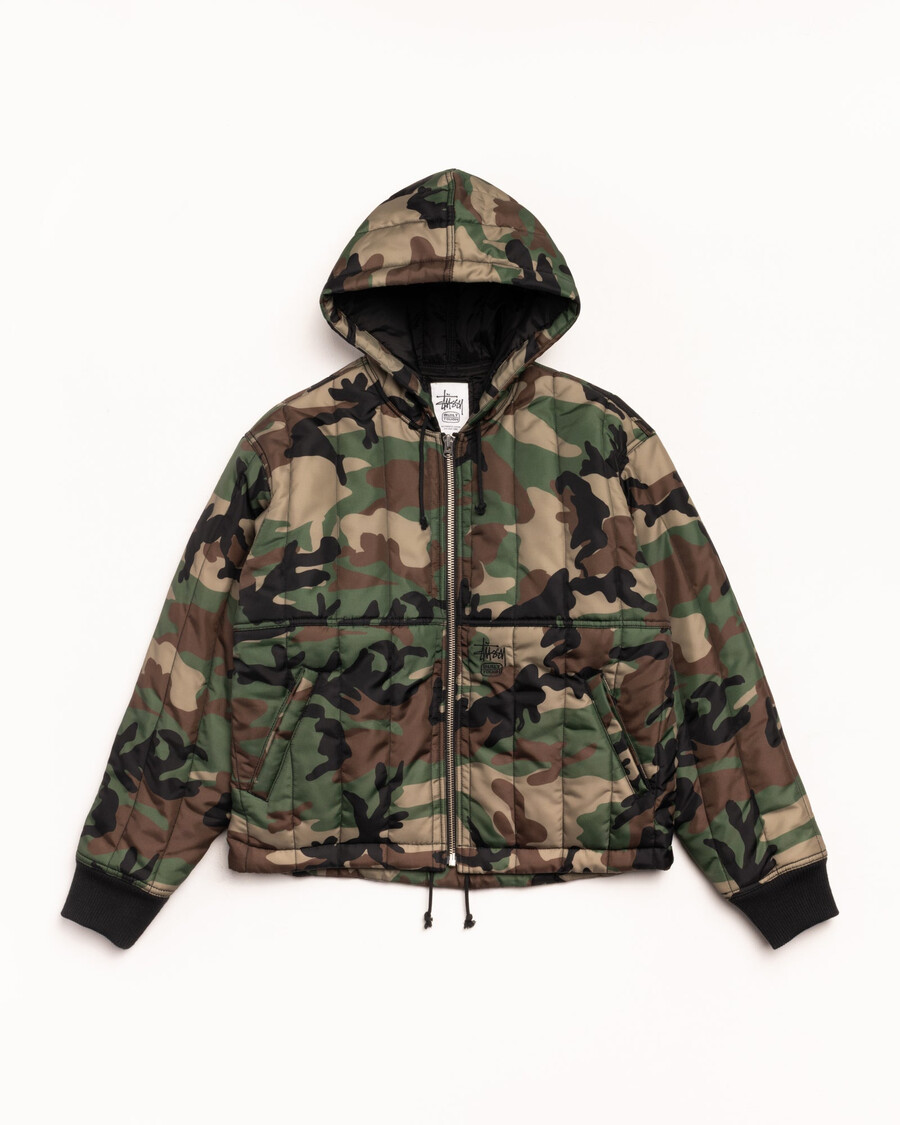 quilted nylon work jacket