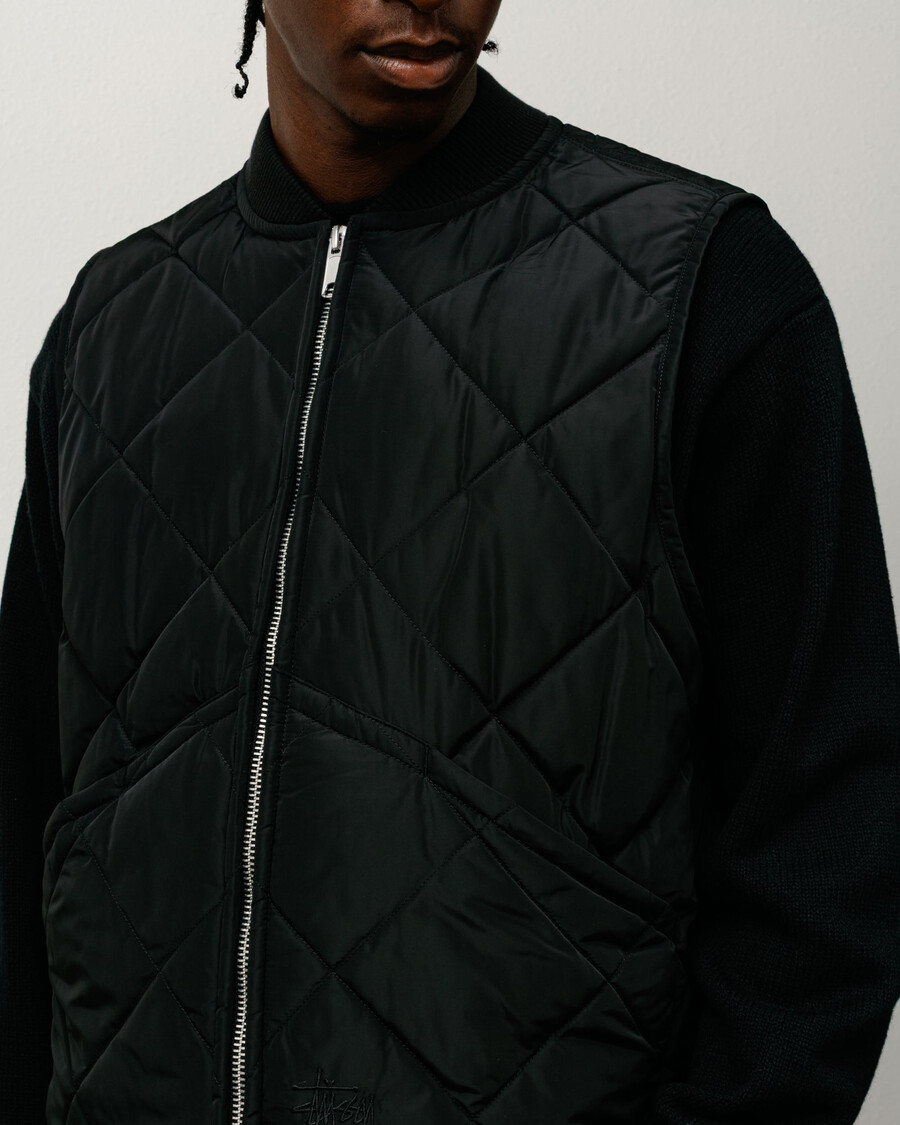 thermal lined quilted vest