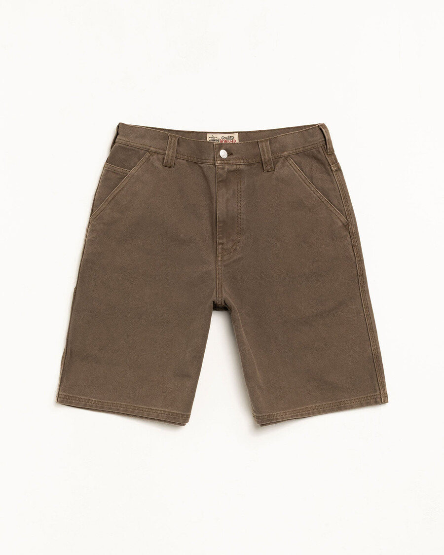 washed canvas work short