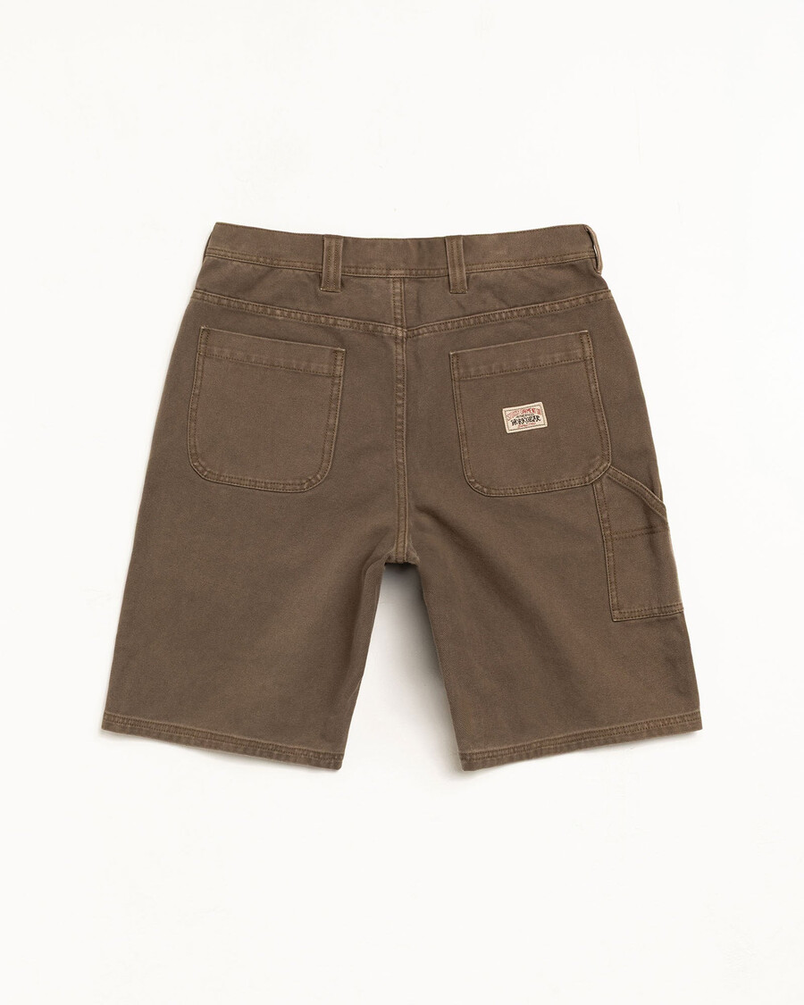 washed canvas work short