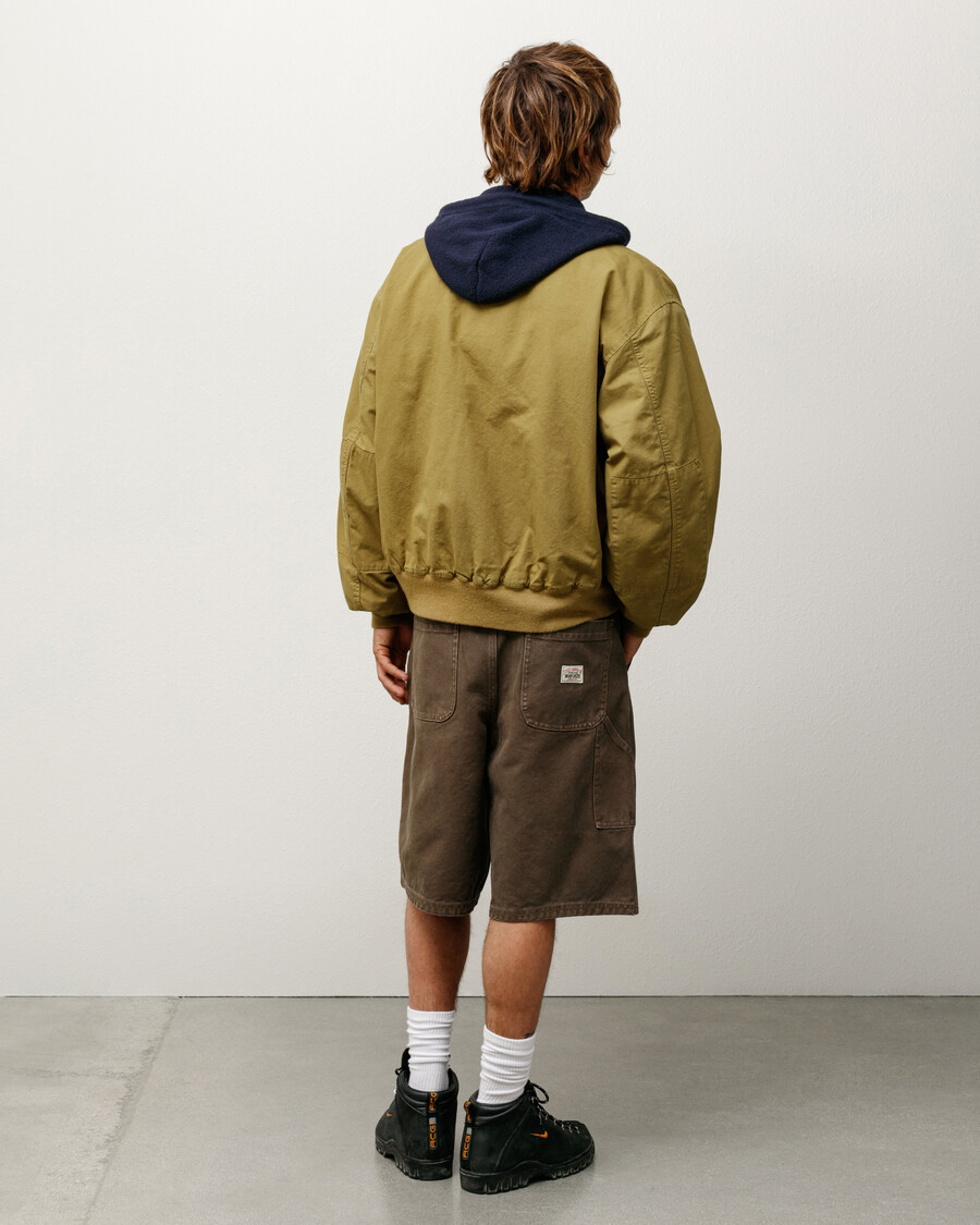 washed canvas work short