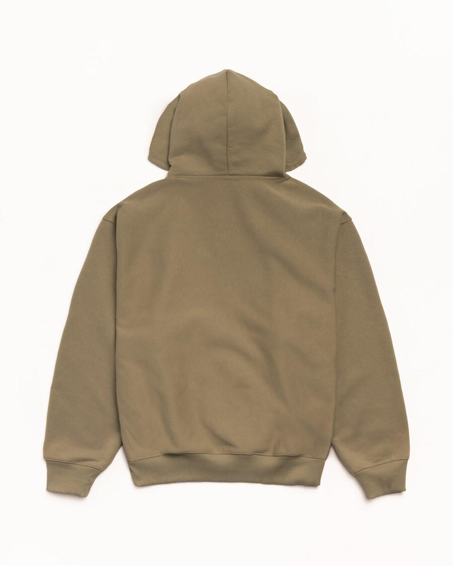 double stripe embroidered hoodie