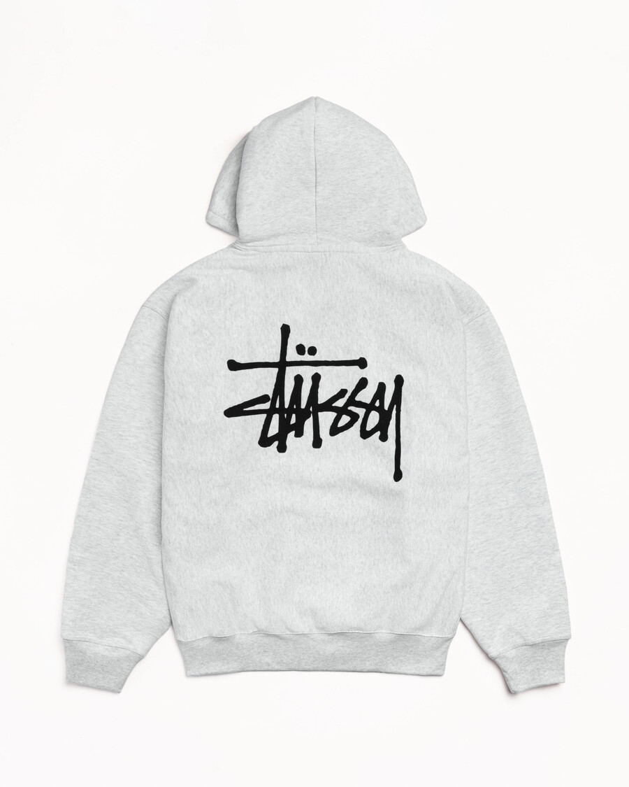 basic stüssy zip hoodie