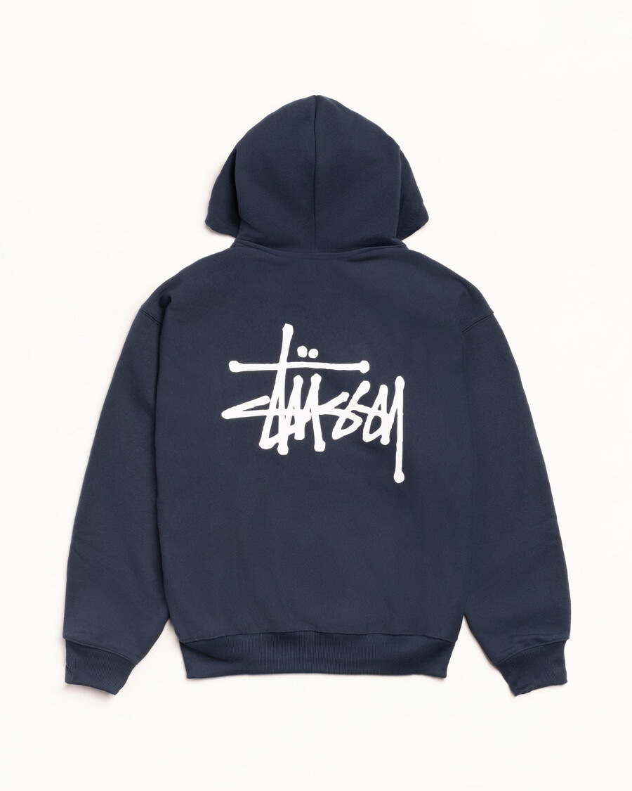 basic stüssy zip hoodie