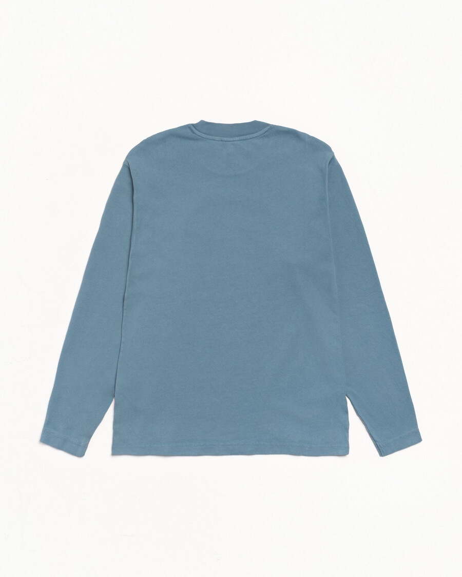 dyed ls mock neck tee