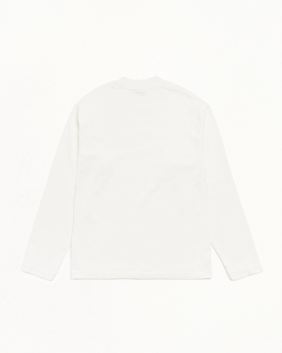 dyed ls mock neck tee